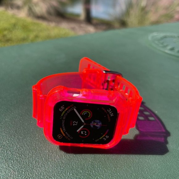 FLAPI Fuchsia Soft TPU Band + Case Compatible w/apple watch 38mm/40mm 42… - Picture 1 of 2